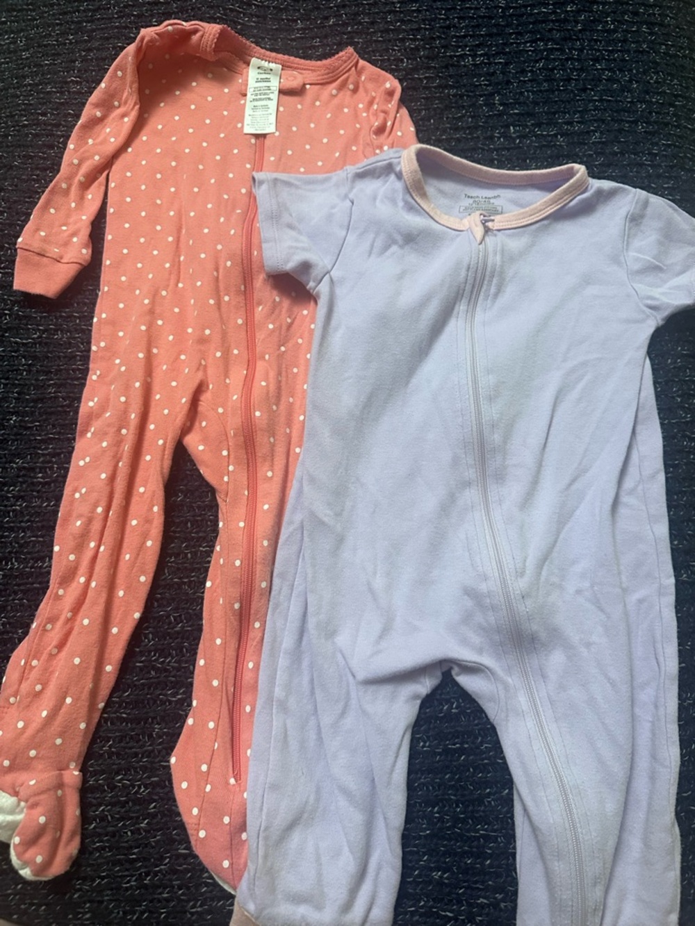Baby Girl Pajama Bundle 12M 12-18M Gerber Zip Sleepers